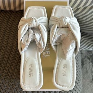 Michael Kors Elena sandal, worn once for a all white dress party.